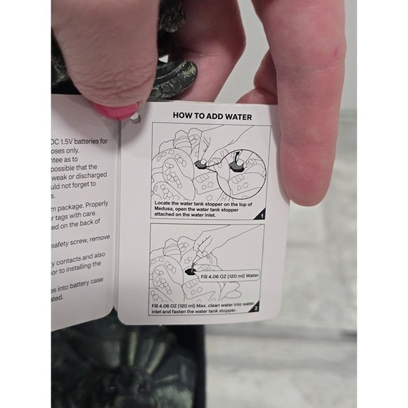 Halloween Animated Medusa Bust Spooky‎ Village 12" Light Up Eyes Water Fogging - Picture 5 of 9